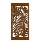 Palm Monstera Leaves Security Door