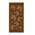 Privacy Fan Palm Stem Security Door